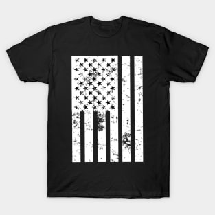 USA Flag White Vintage  Patriotic Day 4th of July T-Shirt